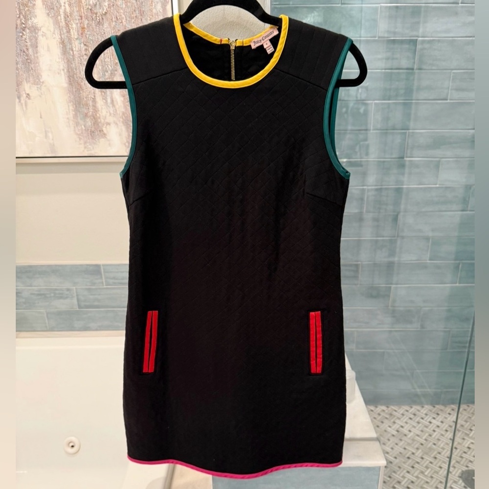 Juicy Couture Black Dress with Colorful Trim
